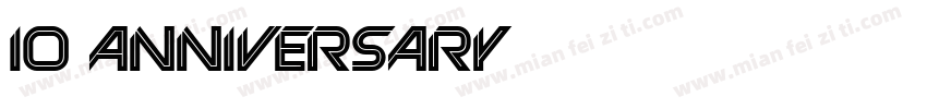 10 anniversary字体转换